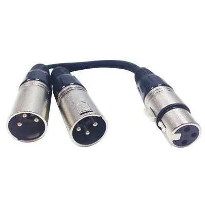 Xlr Female To 2 Xlr Male Y Cable, 6" (362-814) 1