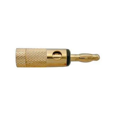 Banana Plugs, Heavy Duty 8Awg - Gold/Black Band, Pkg/10 (370-321-10) 1