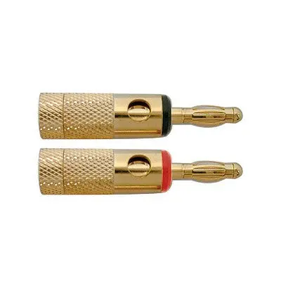 Banana Plugs, Heavy Duty 8Awg - Gold/Black & Red, Pkg/2 (370-323-2) 1