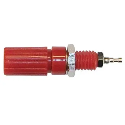 Binding Post 18X11mm - Nickel/Red, Pkg/10 (375-592-10) 1
