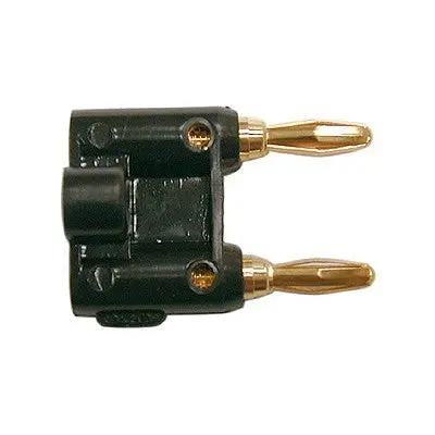 Dual Banana Plug 14Awg - Gold/Black Plastic (377-441) 1