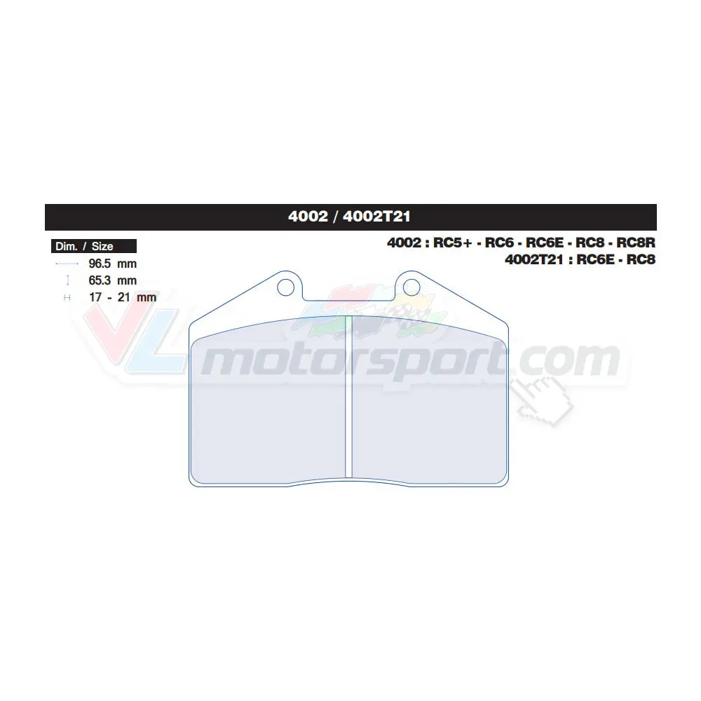 Cl Brakes 4002 - 4002T21 Juego De Pastillas De Freno 1