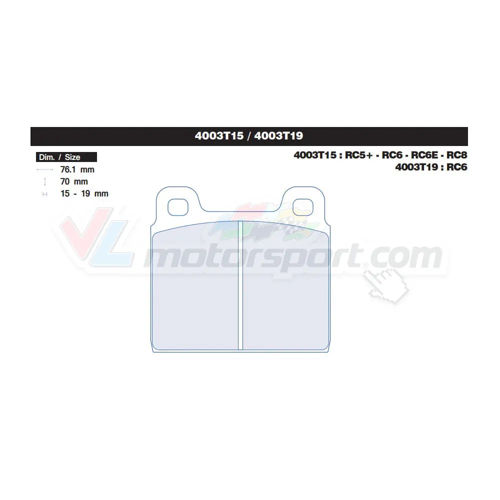 Cl Brakes 4003T15 - 4003T19 Juego De Pastillas De Freno 1