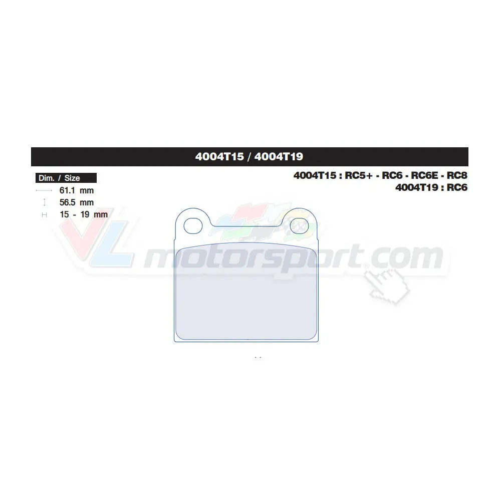 Cl Brakes 4004T15 - 4004T19 Juego De Pastillas De Freno 1
