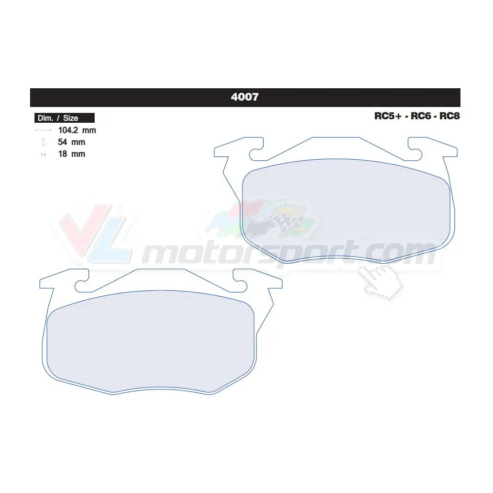 Cl Brakes 4007 Juego De Pastillas De Freno 1
