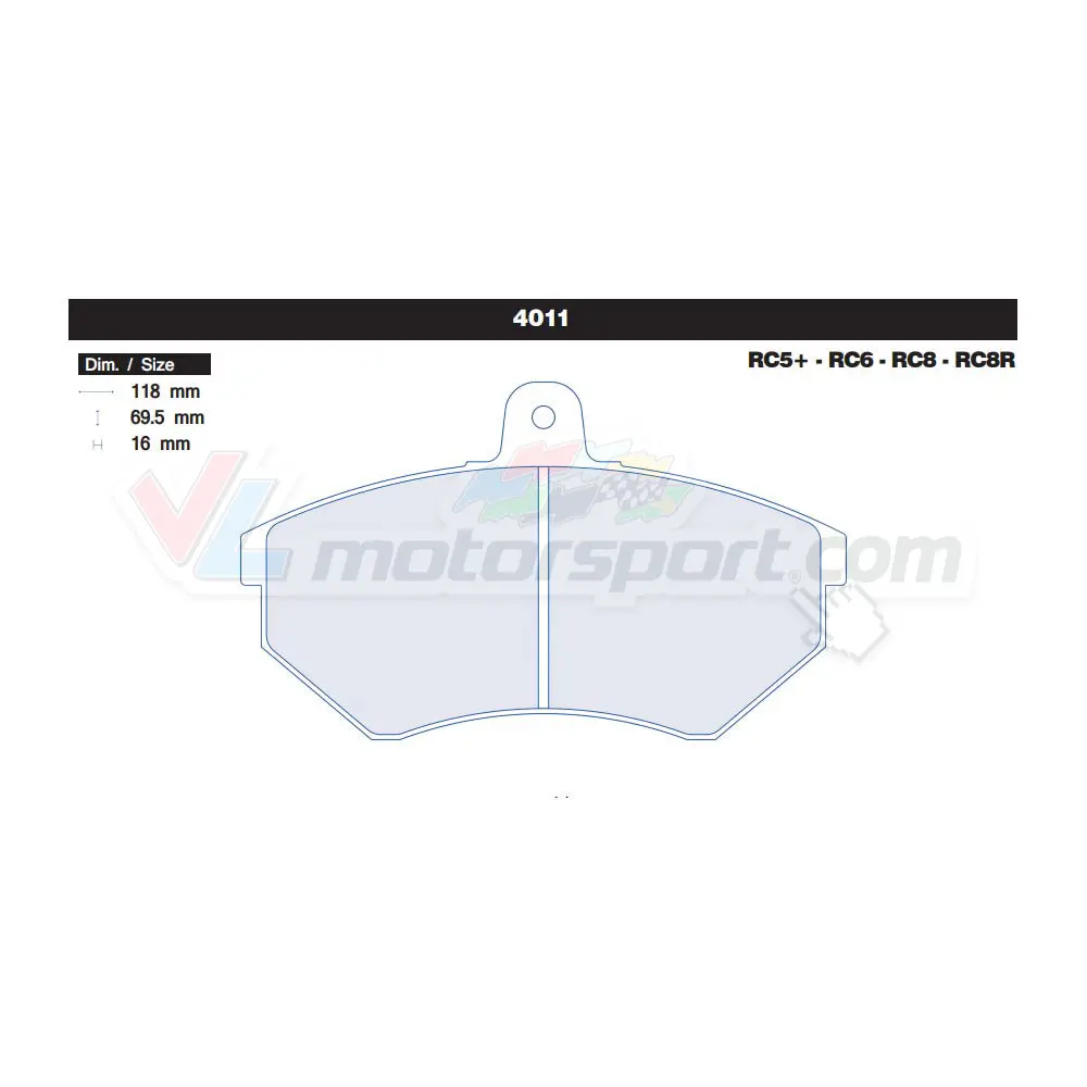 Cl Brakes 4011 Juego De Pastillas De Freno 1