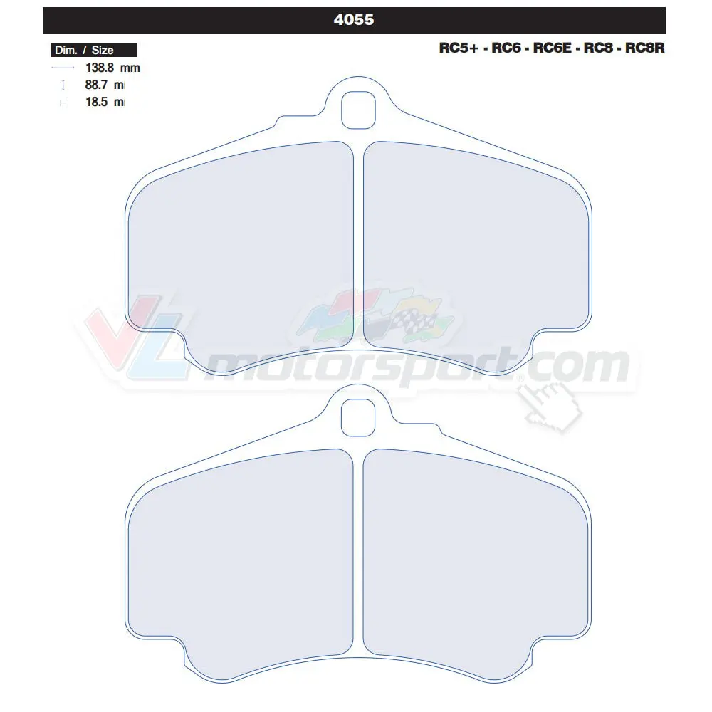 Cl Brakes 4055 Juego De Pastillas De Freno 1