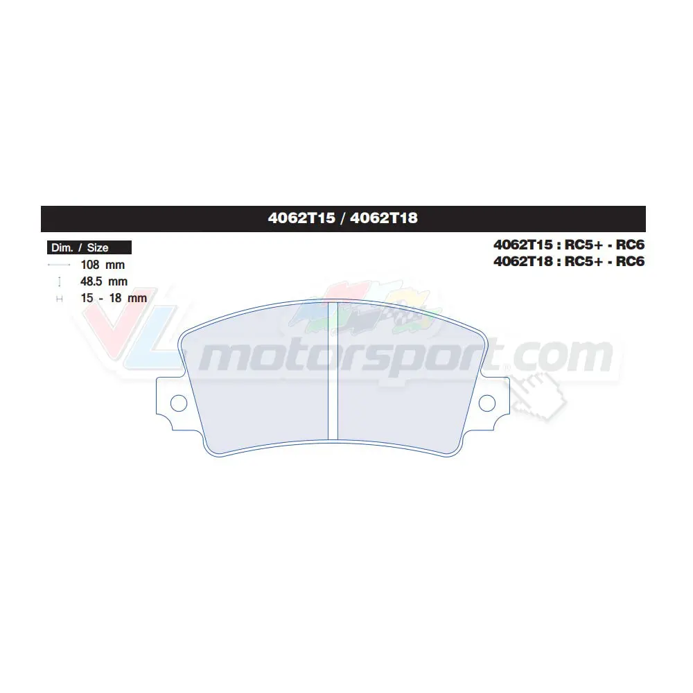 Cl Brakes 4062T15 - 4062T18 Juego De Pastillas De Freno 1