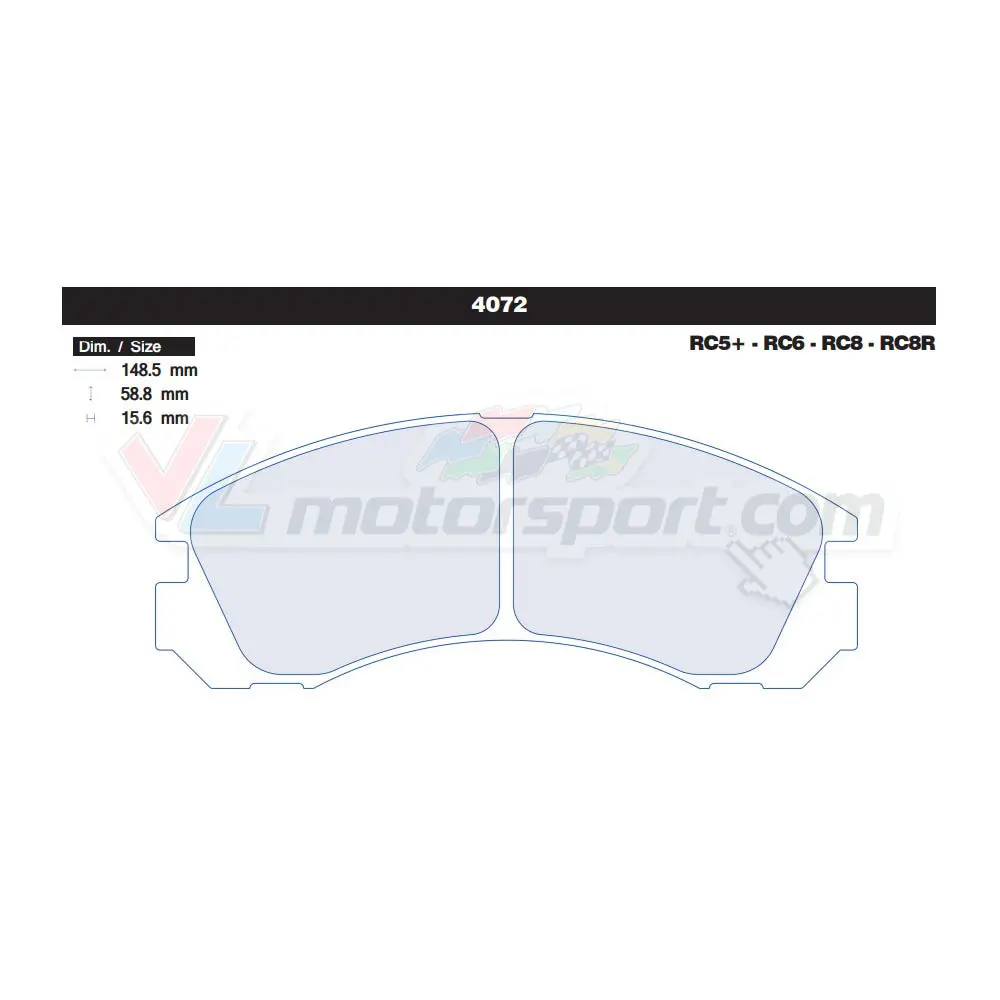 Cl Brakes 4072 Juego De Pastillas De Freno 1