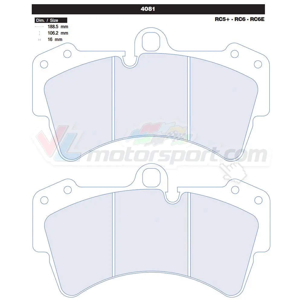 Cl Brakes 4081 Juego De Pastillas De Freno 1