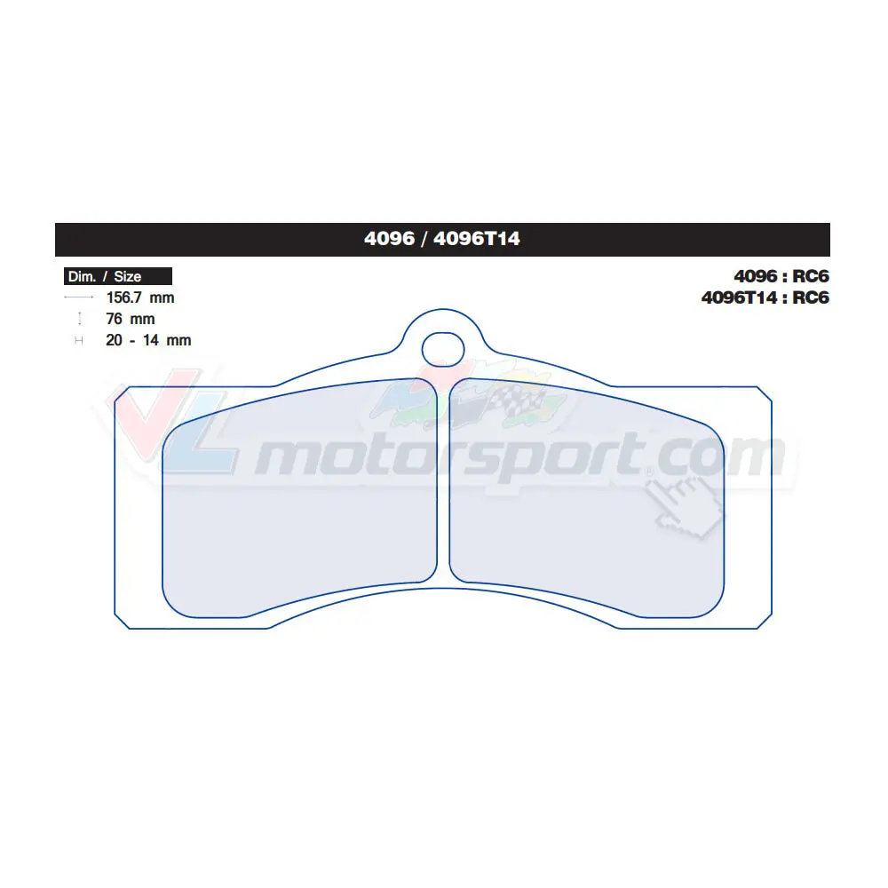 Cl Brakes 4096 - 4096T14 Juego De Pastillas De Freno 1