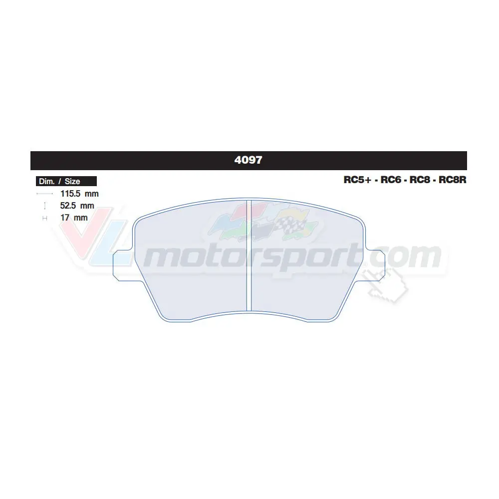 Cl Brakes 4097 Juego De Pastillas De Freno 1