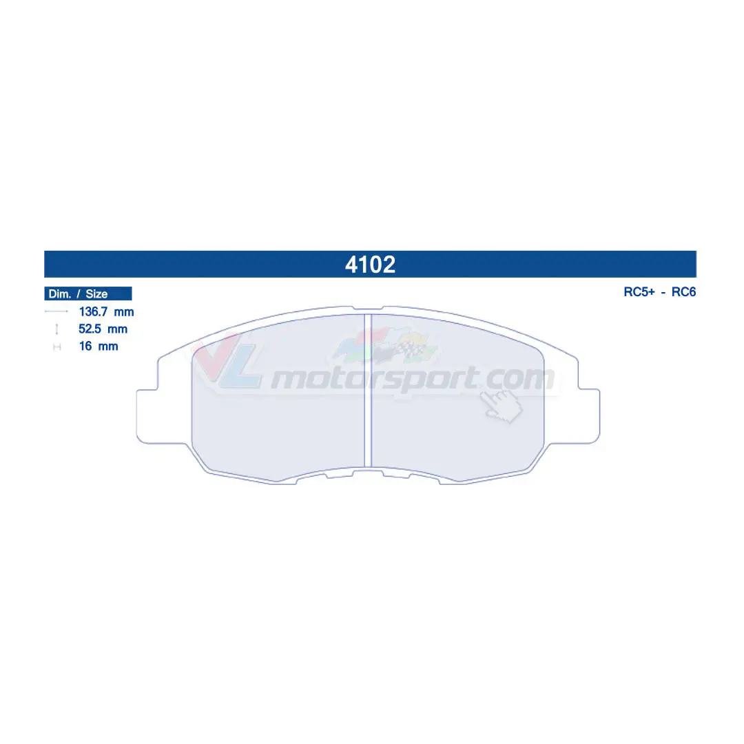 Cl Brakes 4102 Juego De Pastillas De Freno 1