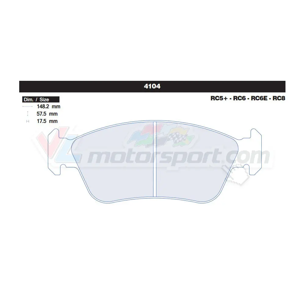 Cl Brakes 4104 Juego De Pastillas De Freno 1