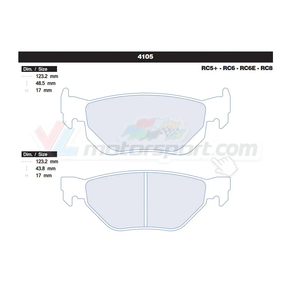 Cl Brakes 4105 Juego De Pastillas De Freno 1