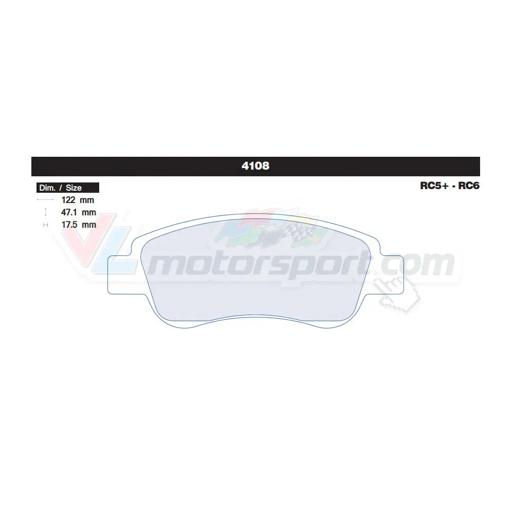 Cl Brakes 4108 Juego De Pastillas De Freno 1