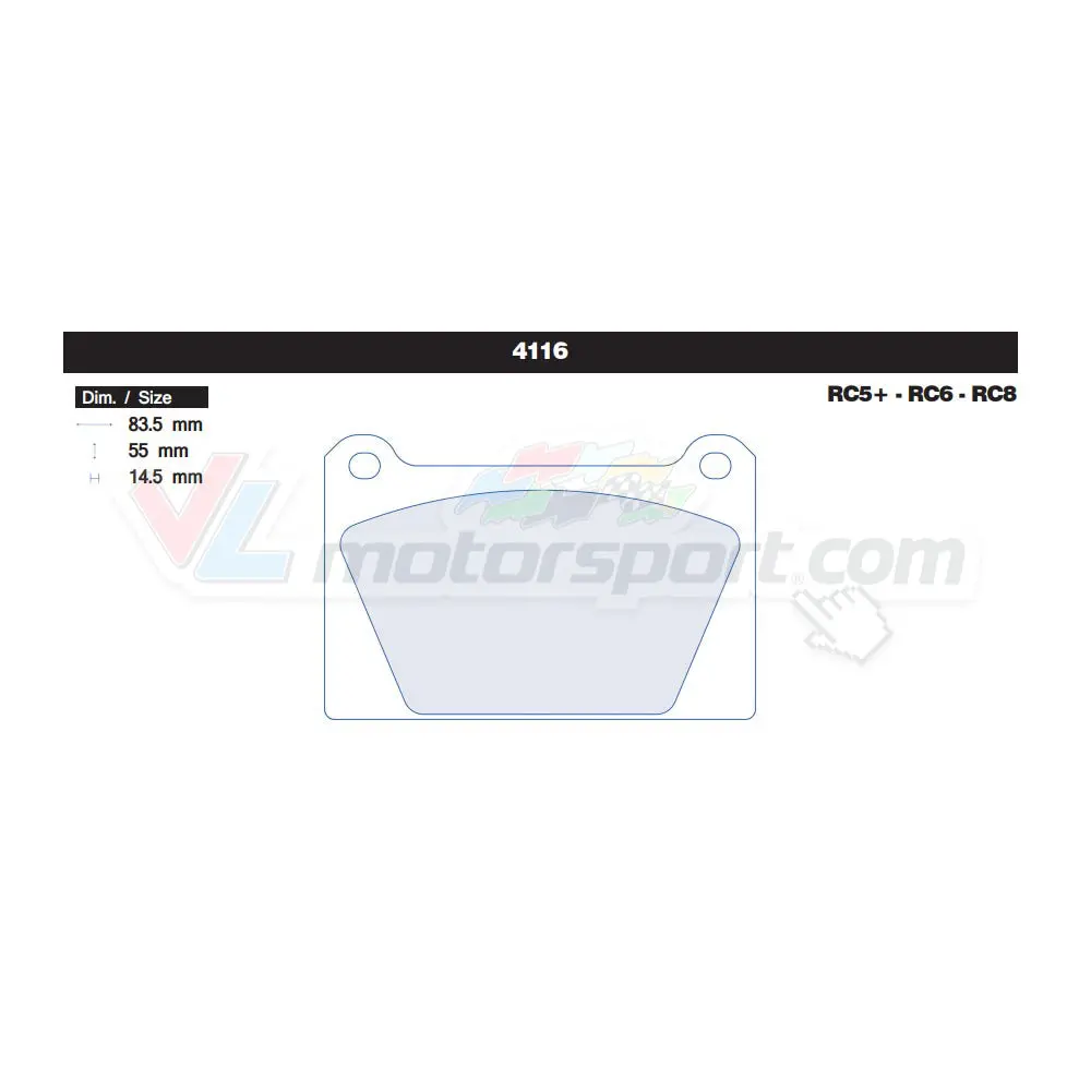 Cl Brakes 4116 Juego De Pastillas De Freno 1