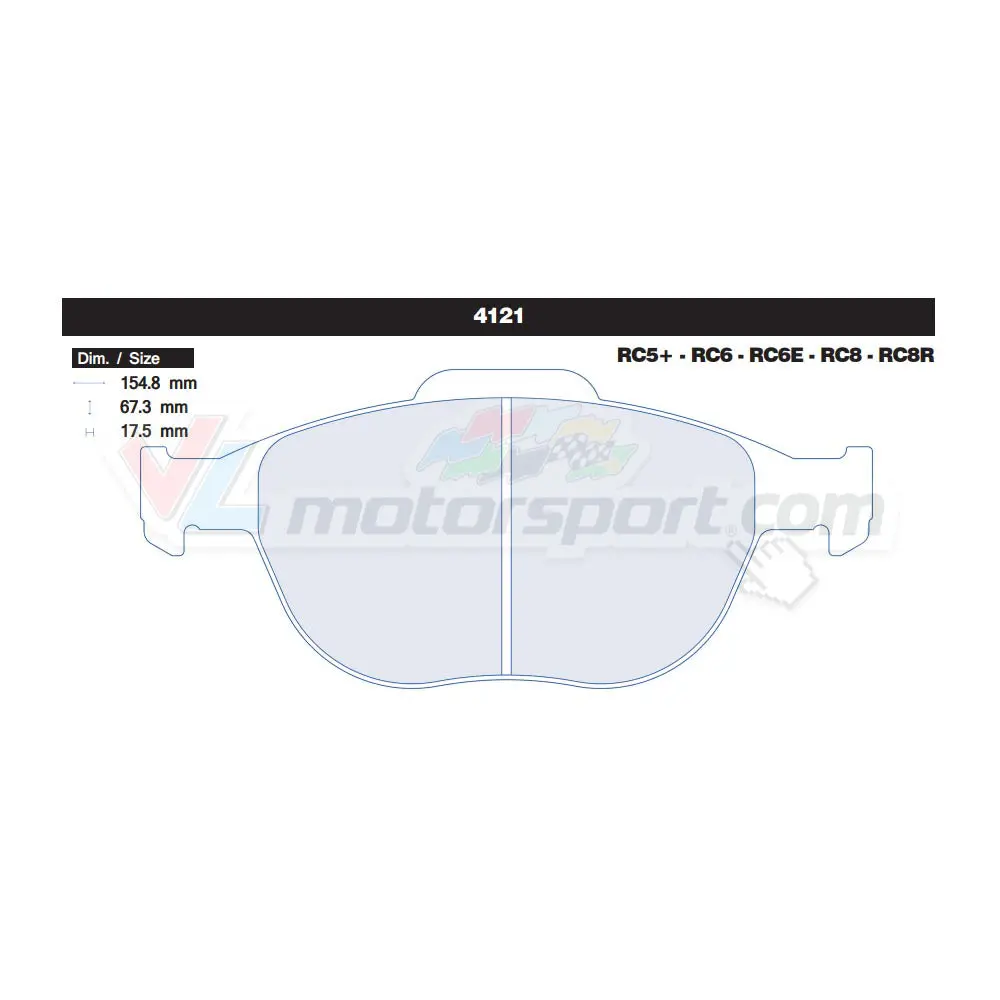 Cl Brakes 4121 Juego De Pastillas De Freno 1