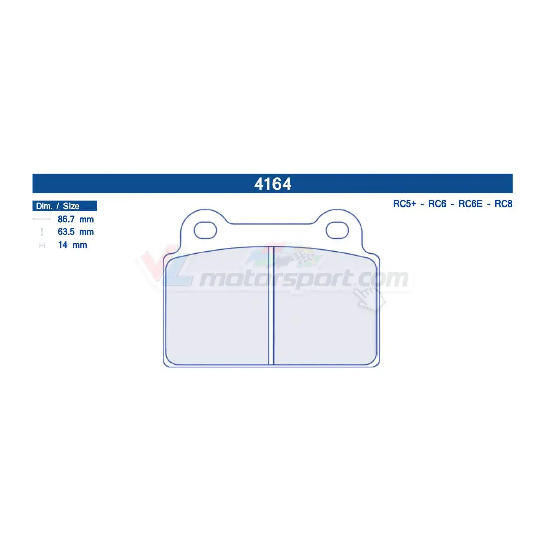 Cl Brakes 4164 Juego De Pastillas De Freno 1