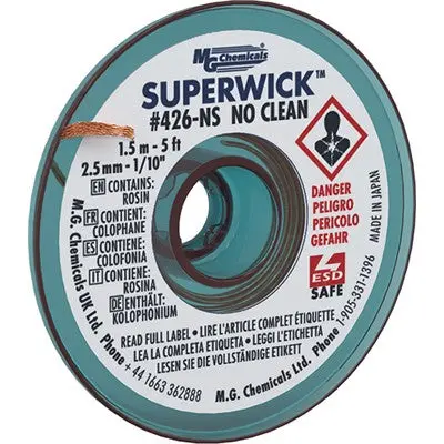 No-Clean Fine Braid Super Wick - 2.5Mm, 1.5M (426-Ns) 1