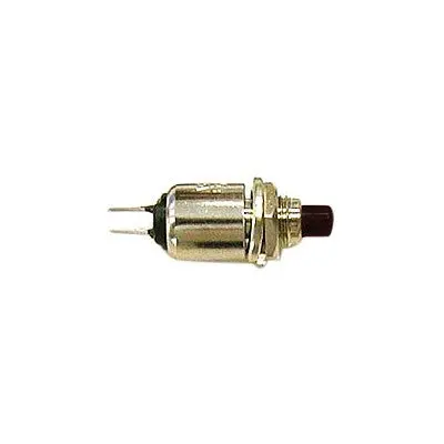 Push Button Ultra Mini Switch - Spst 0.5A Off-(On), Black Cap (44-541-0) 1