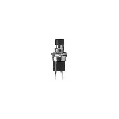 Push Button Miniature Switch - Spst 1A Off-(On), Momentary, Black Cap (456-101) 1