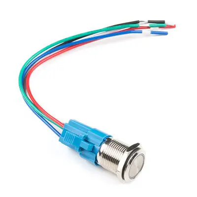 Tamper Resistant Metal Pushbutton Switch - Spdt, On-Off, 3A, Green Led Ring, Ip65 (456-415) 1