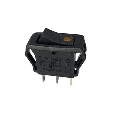 Rocker Switch, Spst 16A, On-Off, Amber Led (457-351) 1