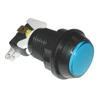 Push Button Game Switch - Spdt Round Blue Lens, On-(On), Illuminated (459-516) 1