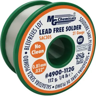 Lead Free No Clean Solder - 0.82Mm, 112G (4900-112G) 1