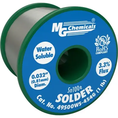 Sn100e Water Soluble Solder Wire, 454G (49500Ws-454G) 1
