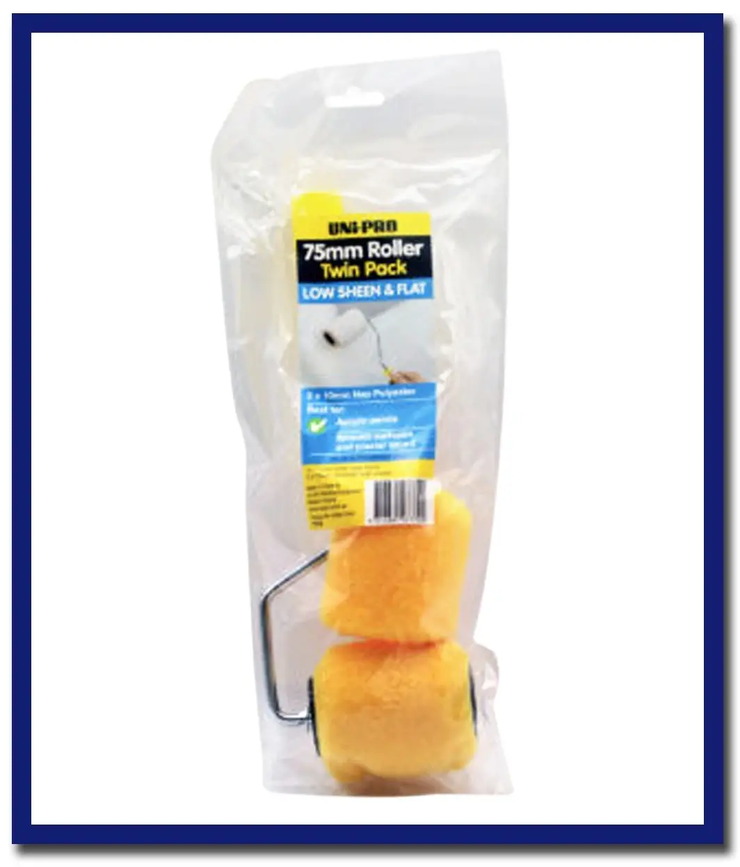 Uni-Pro 75Mm Acrylic Roller Set 10Mm Nap -  Twin Pack 1