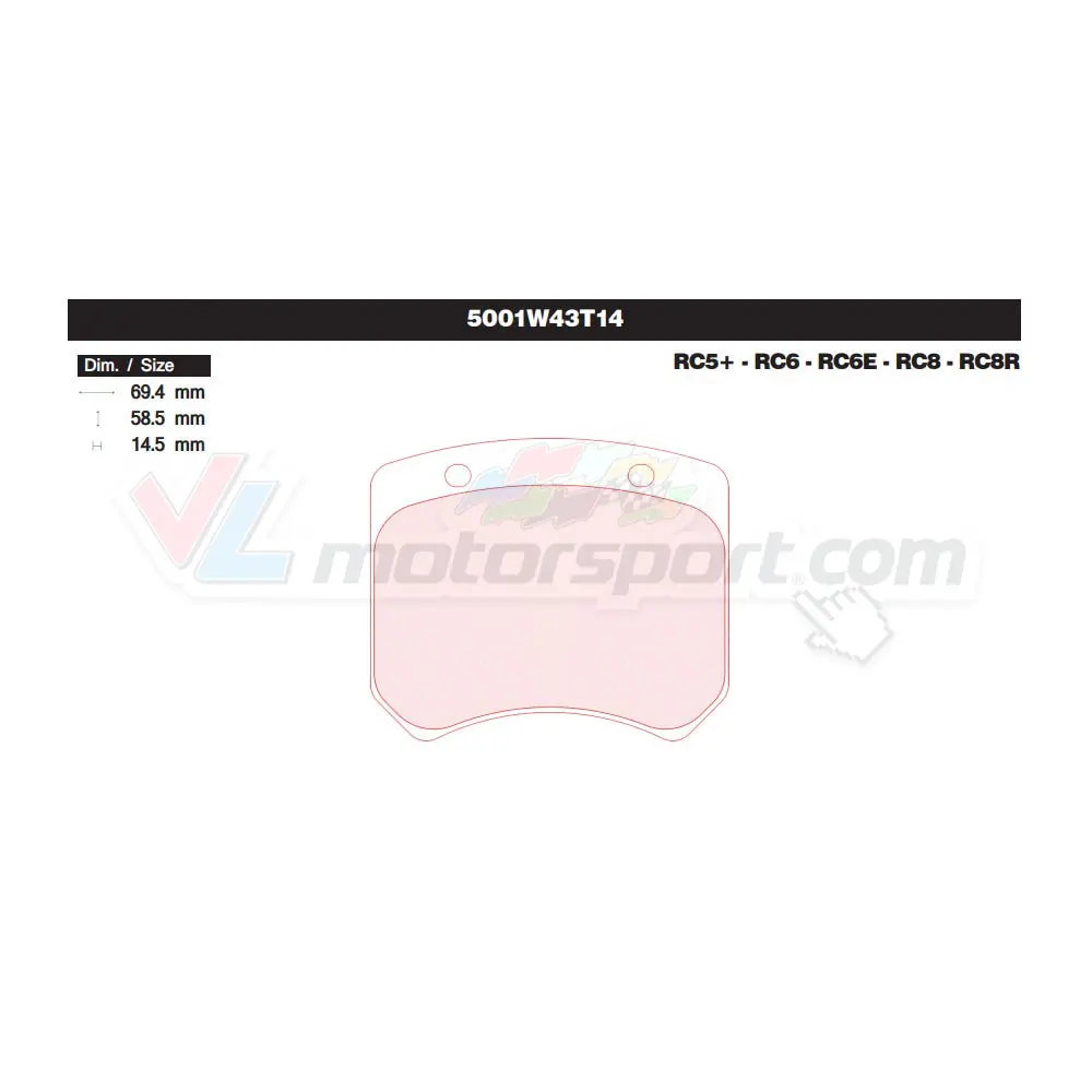 Cl Brakes 5001W43t14 Juego De Pastillas De Freno 1