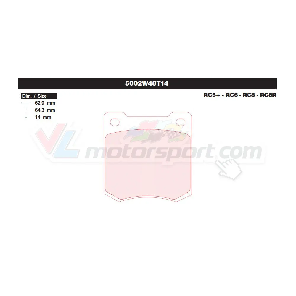 Cl Brakes 5002W48t14 Juego De Pastillas De Freno 1