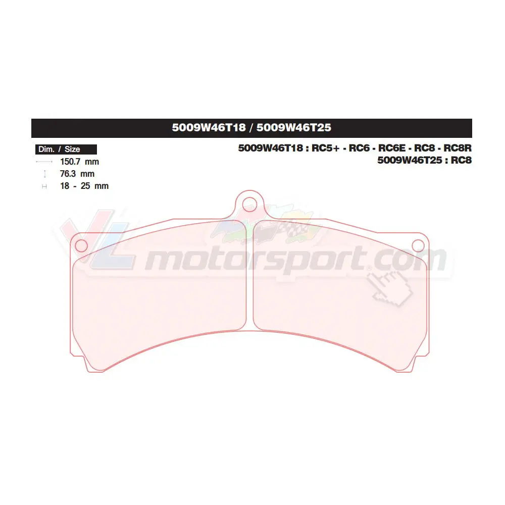 Cl Brakes 5009W46t18 - T25 Juego De Pastillas De Freno 1