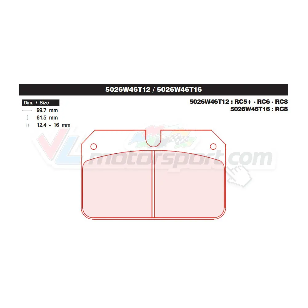 Cl Brakes 5026W46t12 - T16 Juego De Pastillas De Freno 1