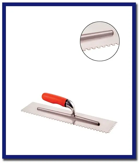 Dta Bright Steel Adhesive Trowel Square Notch 400Mm - 1 Pc 1
