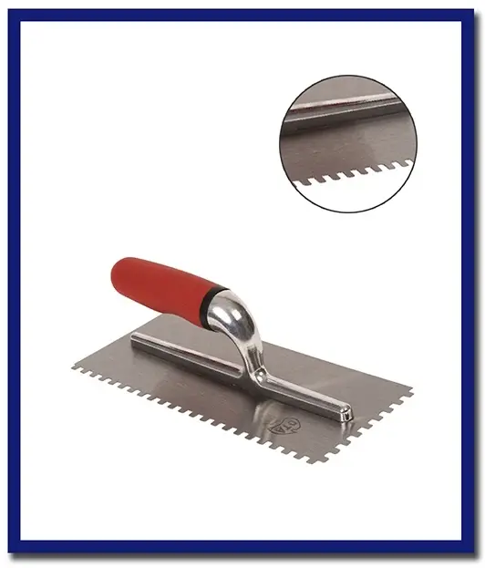 Dta Bright Steel Adhesive Trowel Square Notch - 1 Pc 1