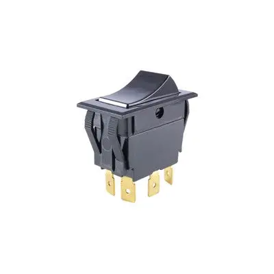 Rocker Switch - Dpdt, On-On, 15A (54-051) 1