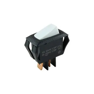 Rocker Switch - Spst 12A, (On)-Off, Mini Snap-In (54-058) 1