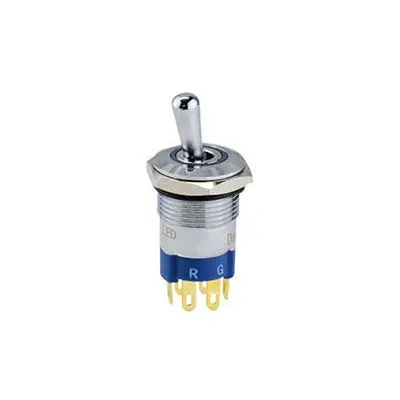 Toggle Switch, On-Off, Spst, 16Mm, Rgb Led, 20A (54-748) 1