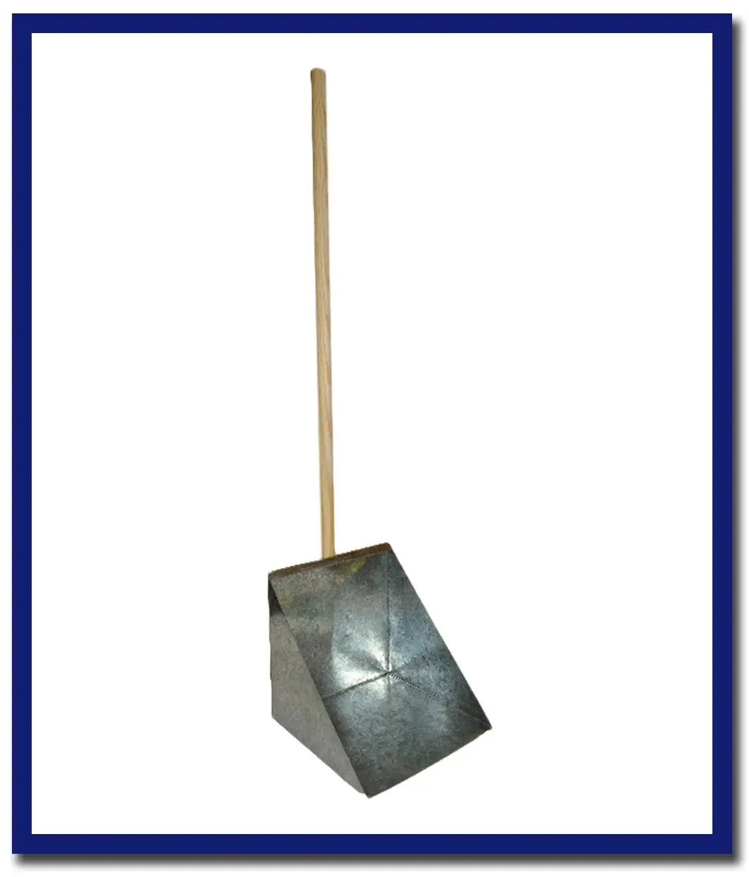 Edco Metal Dust Pan Platform Scoop With Wooden Handle (1 Unit) 1