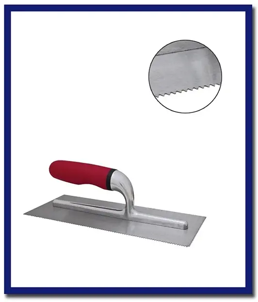 Dta Bright Steel Adhesive Trowel V-Notch - 1 Pc 1