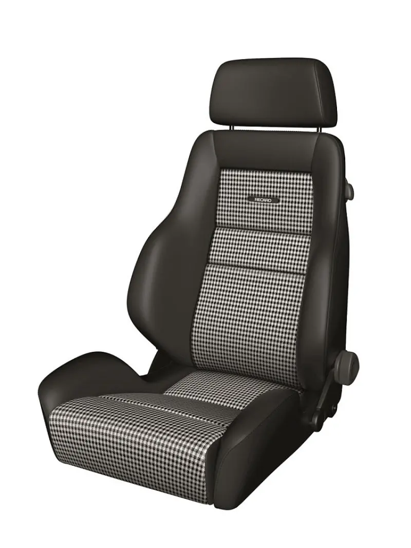 Recaro Classic Ls Seat - Black Leather/Pepita Fabric 1