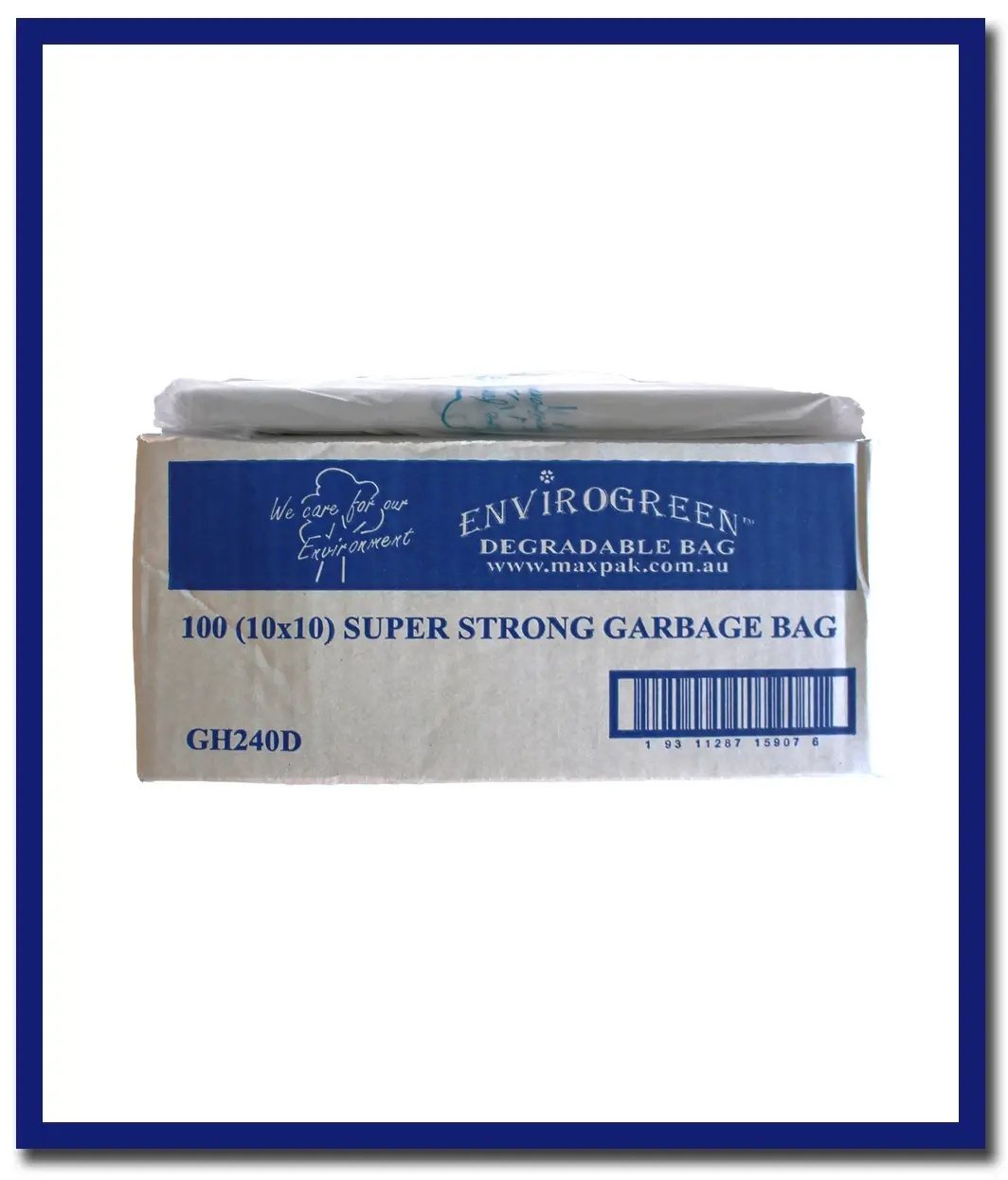Maxvalu Degradable Bin Liners 240 Litres  - (10 Packs X 10 Bags) Per Box 1