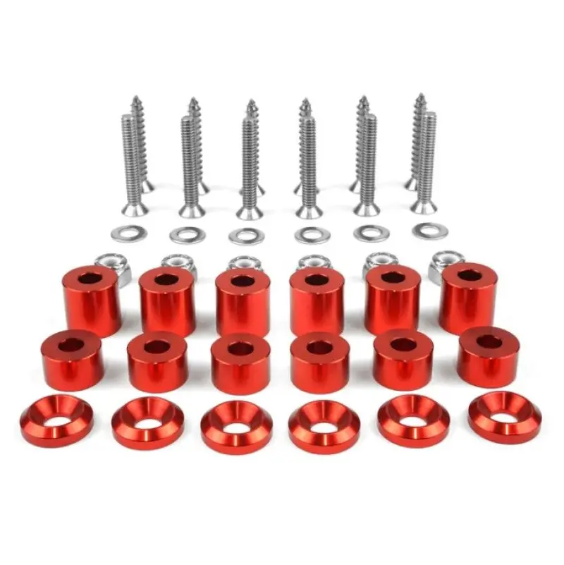Builtright Industries 42 Piece Tech Plate Mounting Hardware Kit - Red 1