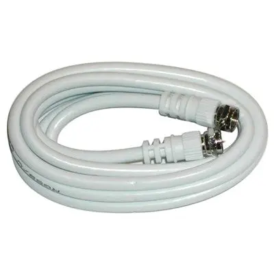 Catv Rg6u Coax Cable F-F Plug,  6Ft White (Rg6u-6Ft-Wht) 1