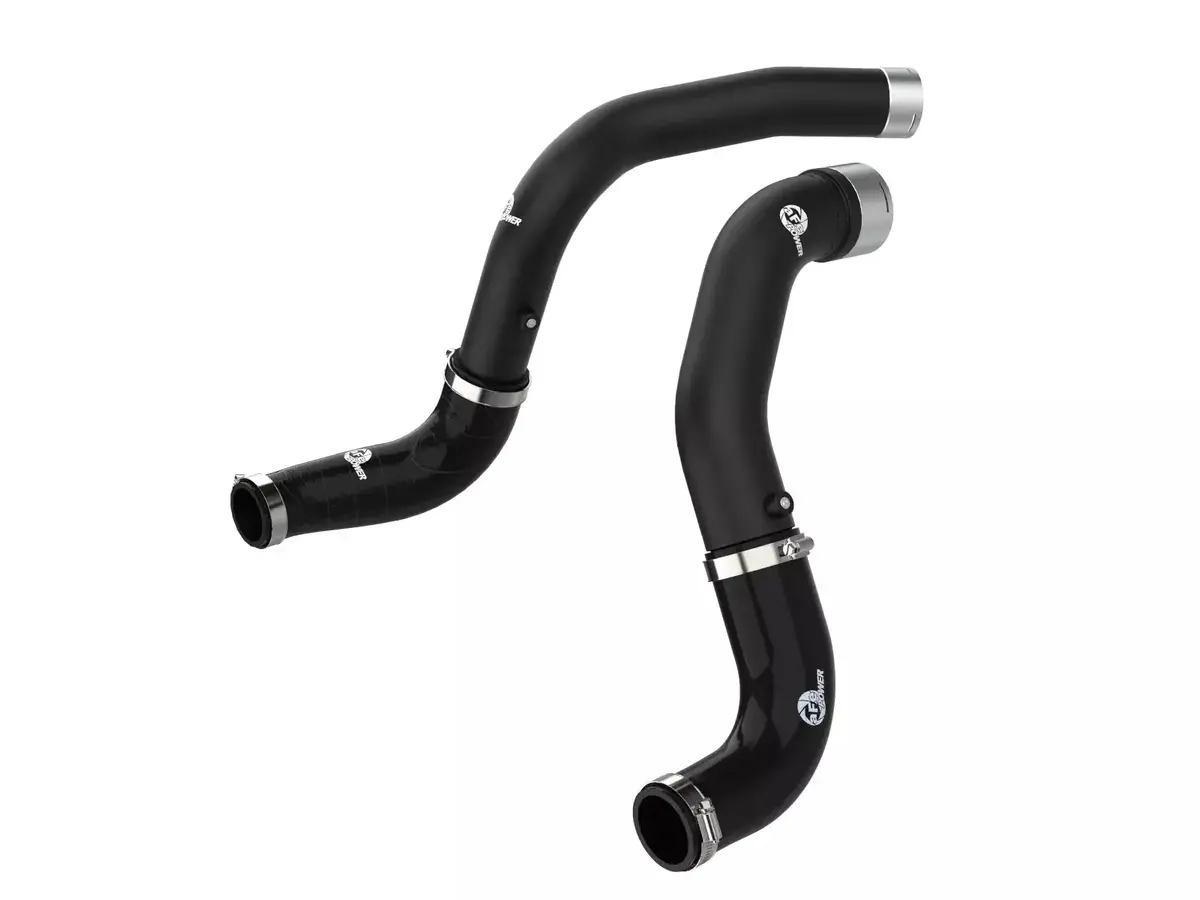 Afe Power Bladerunner Aluminum Intercooler Pipe - Black - Turbocharger To Intercooler - Ram Ecodiesel V6 - Jeep Wrangler Jl 2020-23 1
