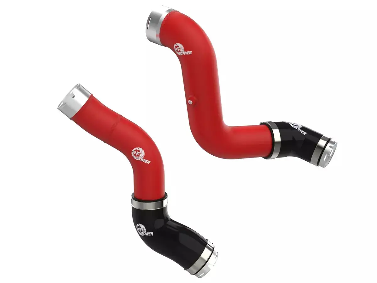 Afe Power Bladerunner Aluminum Intercooler Pipe - Red - Turbocharger To Intercooler - Gm Turbomax - Gm Midsize Truck 2023-25 1
