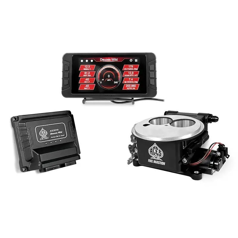 Aces Fuel Injection Deuces Wild 2-Barrel Efi Fuel Injection - Black Ceramic Coating 1
